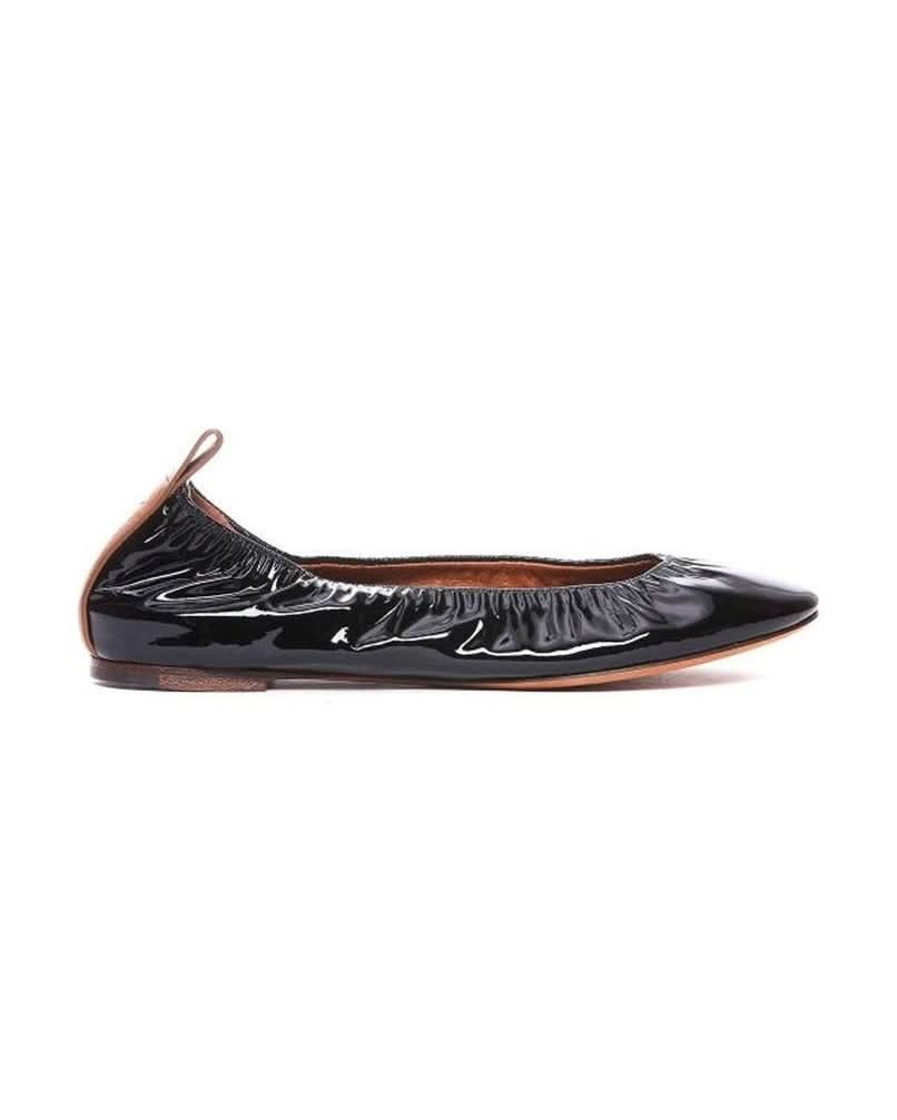 Lanvin Black Calfskin Ballet Flats Flats