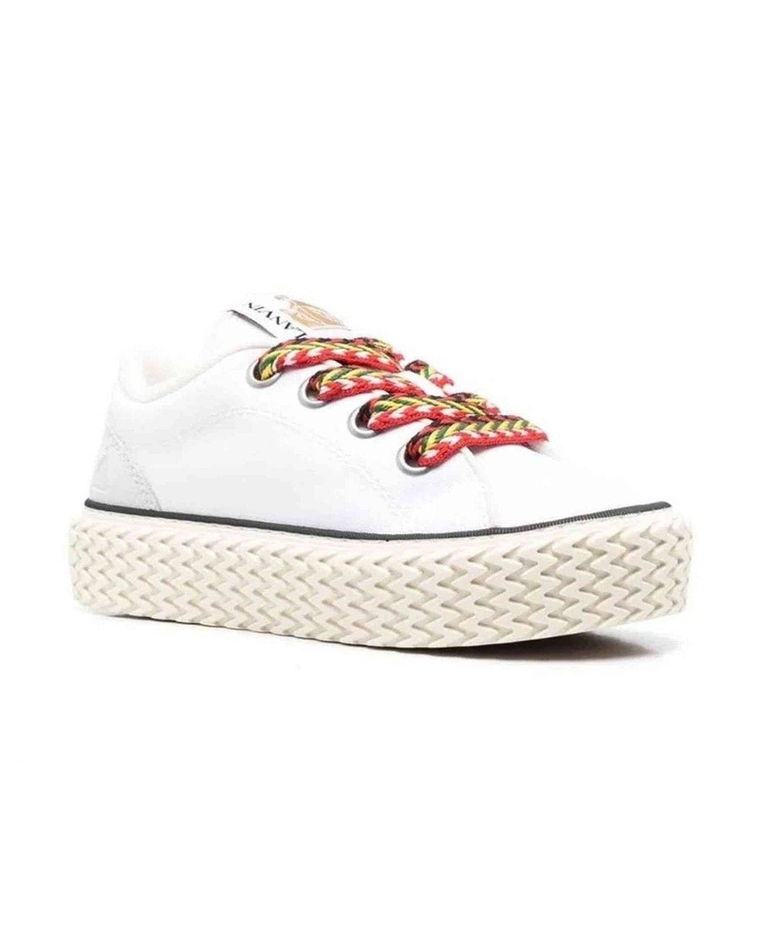 Lanvin Cotton Lace Up Sneakers Glam Steals