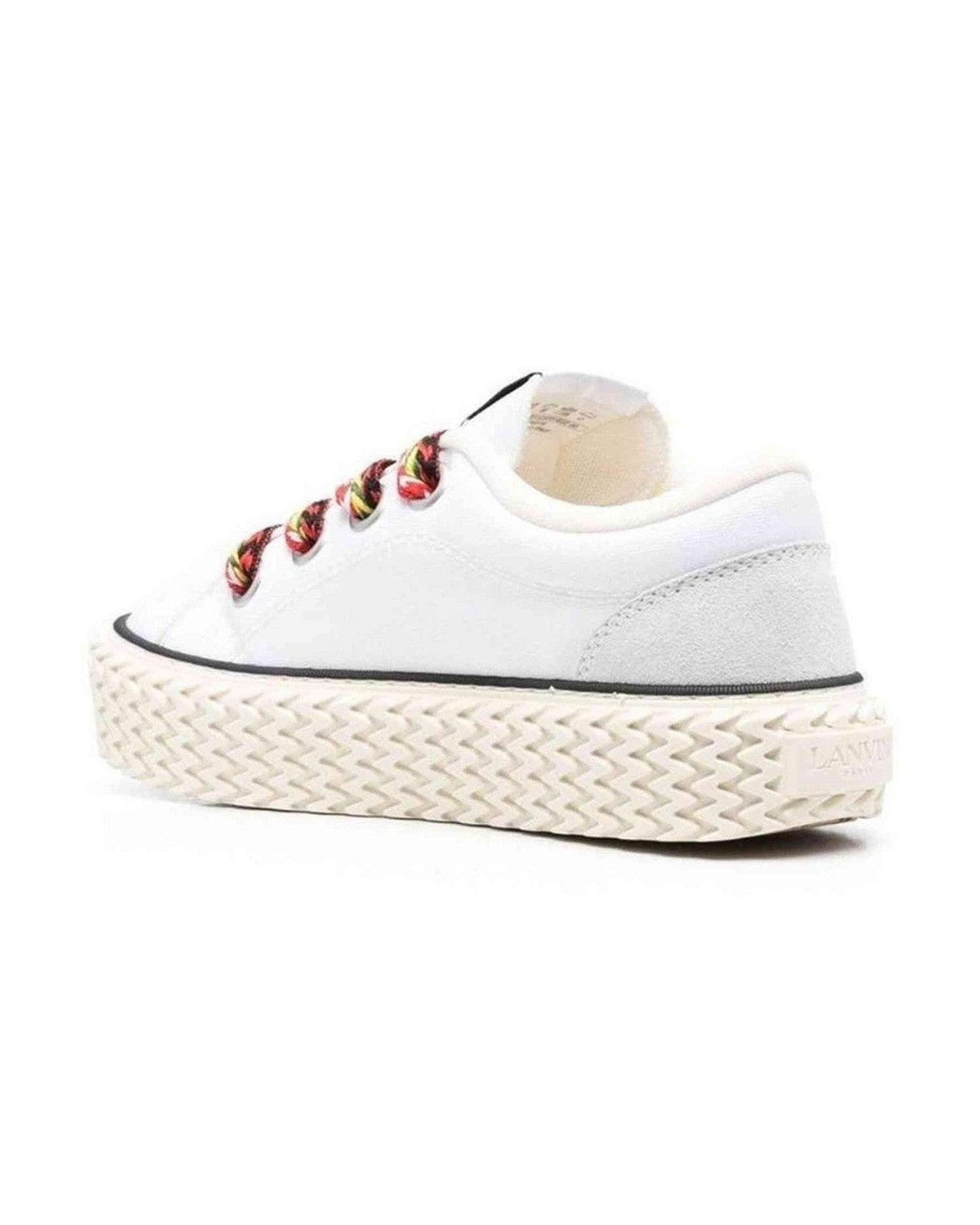 Lanvin Cotton Lace Up Sneakers Glam Steals
