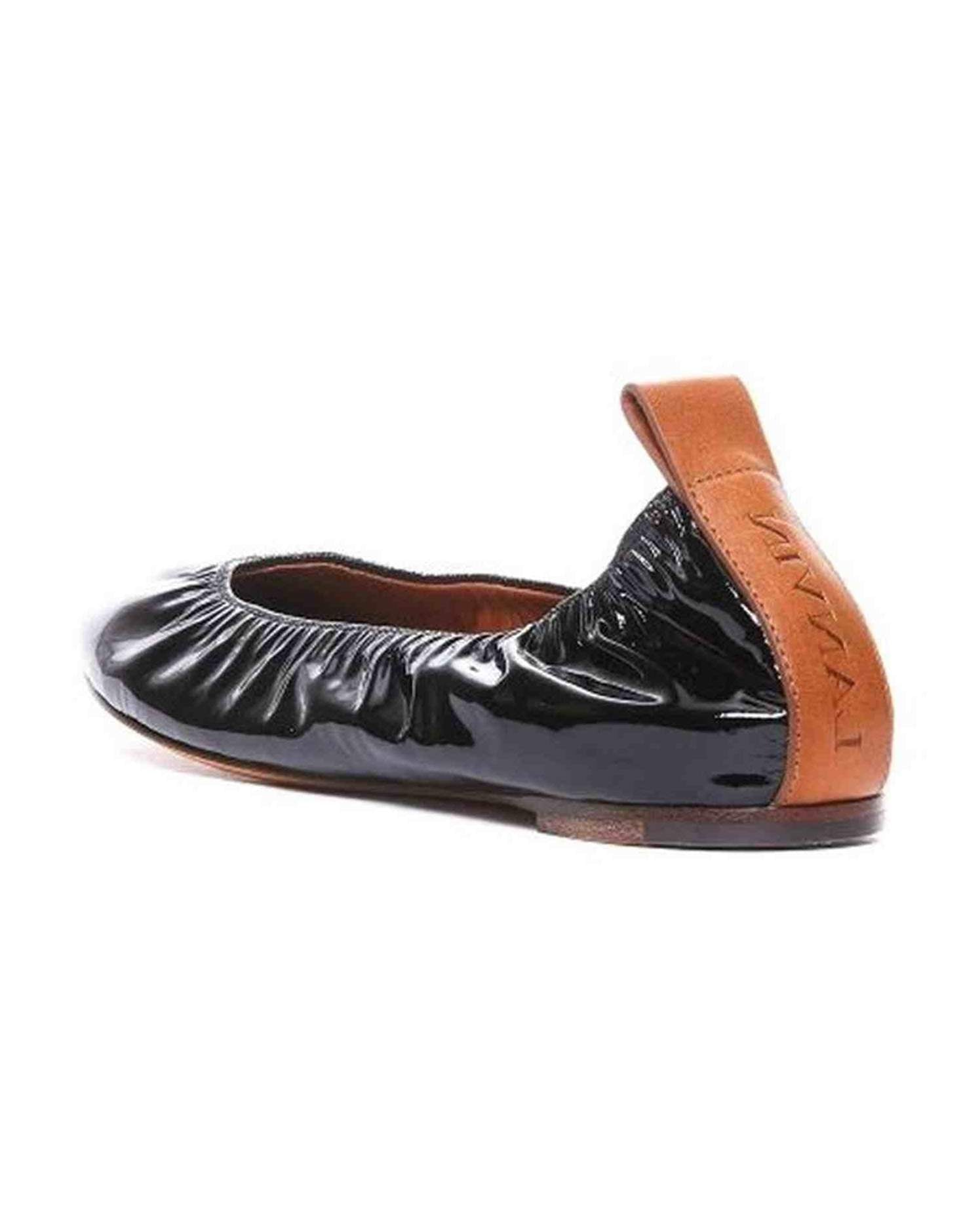 Lanvin Leather Ballerina Flats Glam Steals