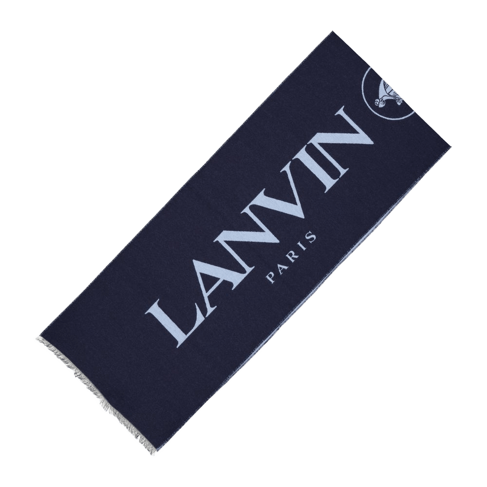 Lanvin Wool And Silk Logo Scarf Glam Steals
