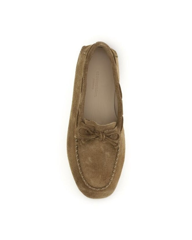 Le Monde Béryl Beige Calf Leather Bos Taurus Slip On Loafers Glam Steals