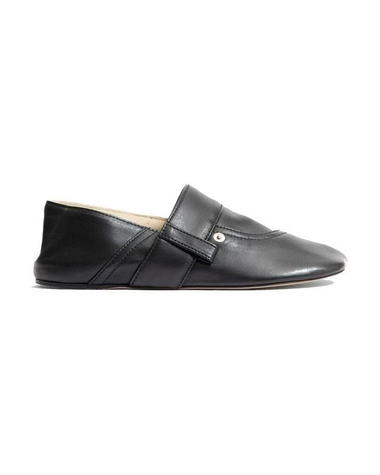 Loewe Black Calfskin Slippers