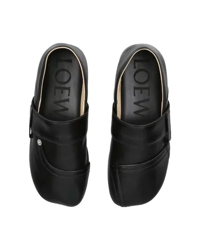 Loewe Black Calfskin Slippers