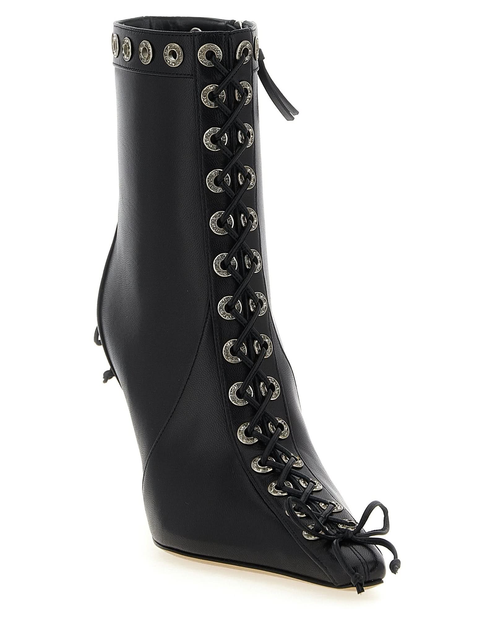 Mach & Mach Crystalized Corset Ankle Boots Glam Steals