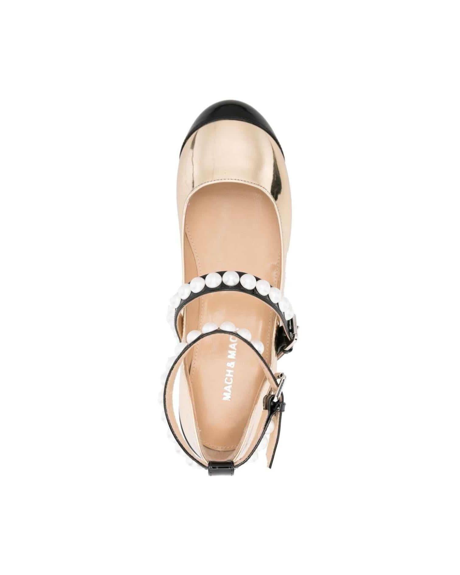 Mach & Mach Flat Shoes Golden Flats