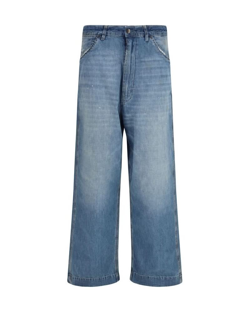 Maison Margiela Blue Cotton Relaxed Fit Jeans Glam Steals