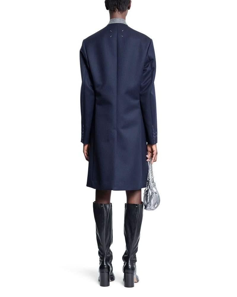 Maison Margiela Blue Wool Coat Glam Steals