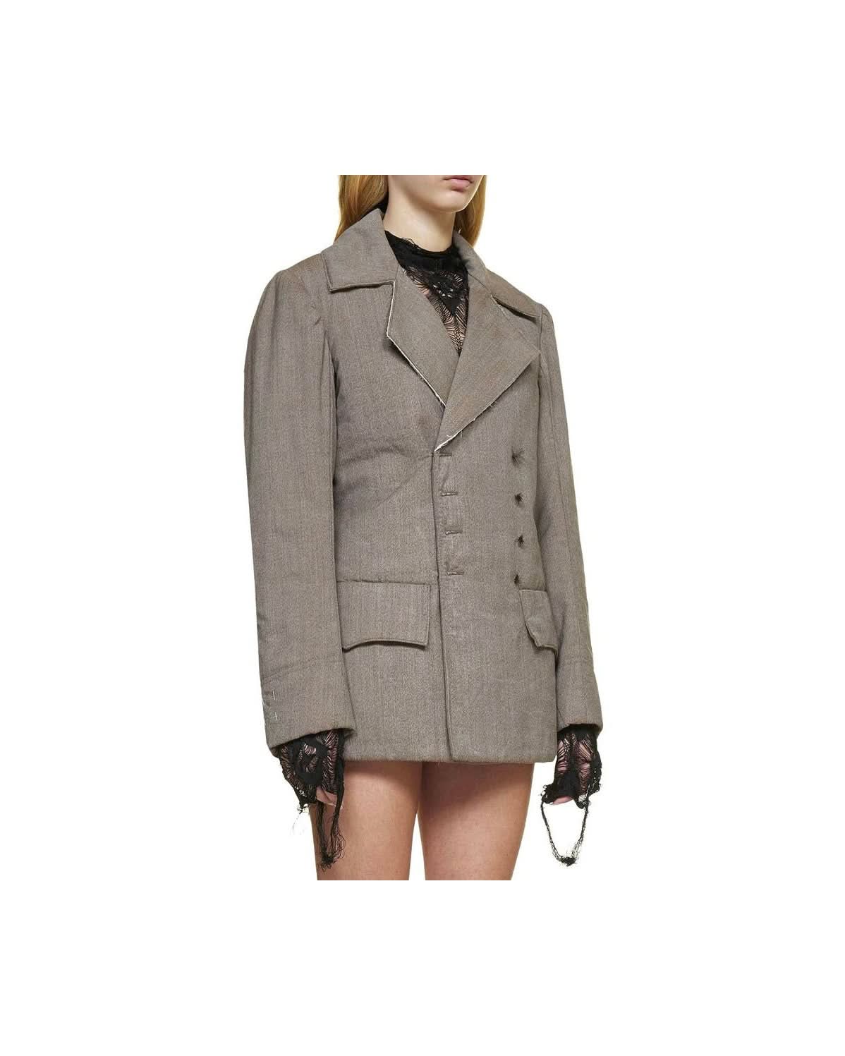 Maison Margiela Brown Wool Blazer Coats & Jackets