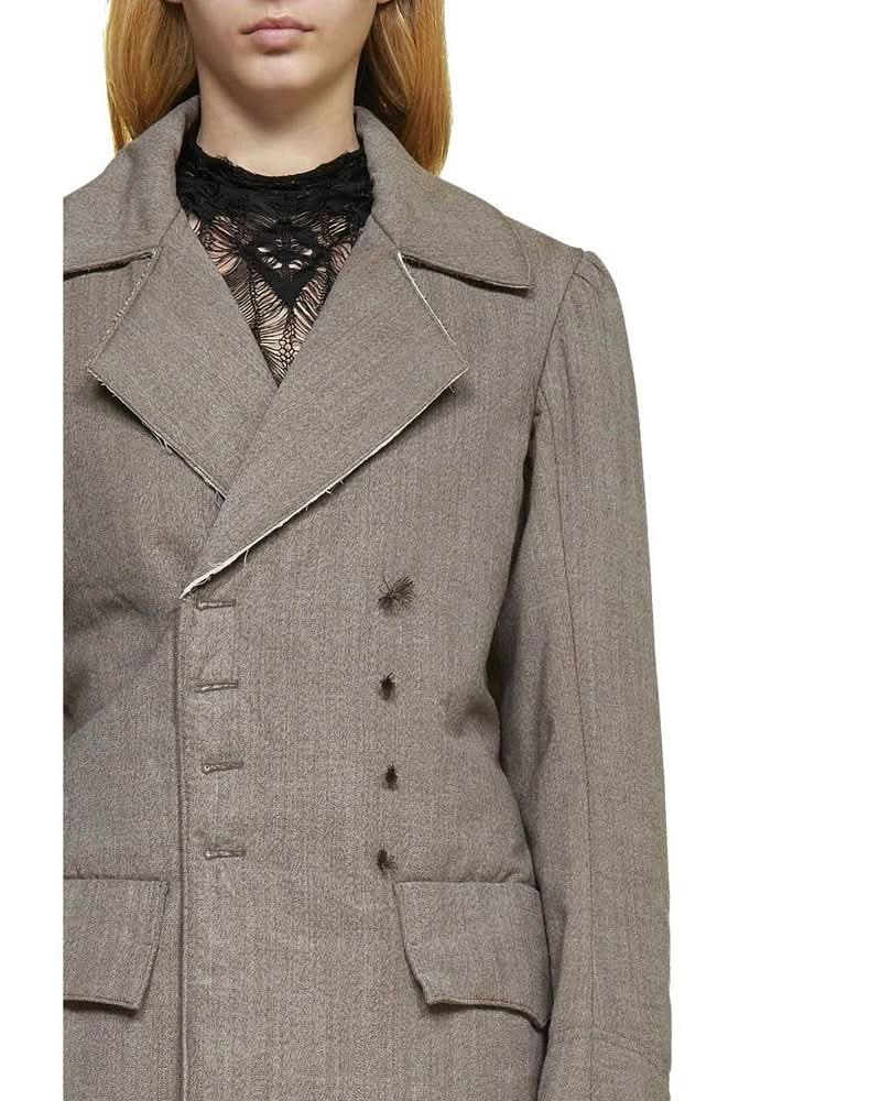 Maison Margiela Brown Wool Blazer Coats & Jackets