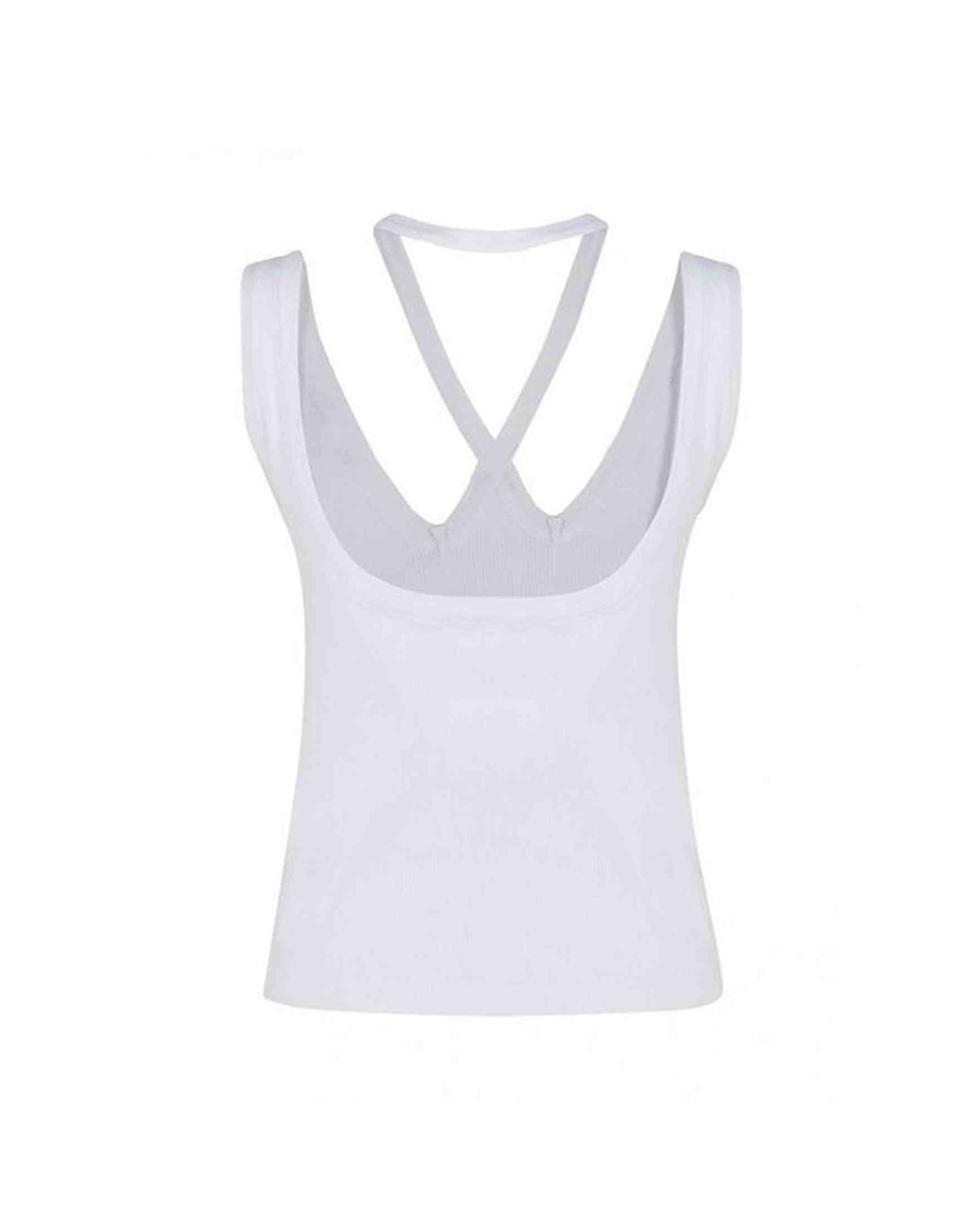 Maison Margiela Cotton Mm6 Ribbed Top Glam Steals