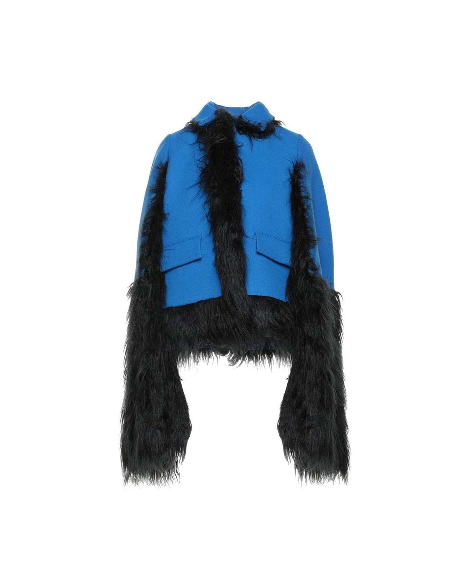 Maison Margiela Faux Fur Trimmed Cape Jacket Glam Steals