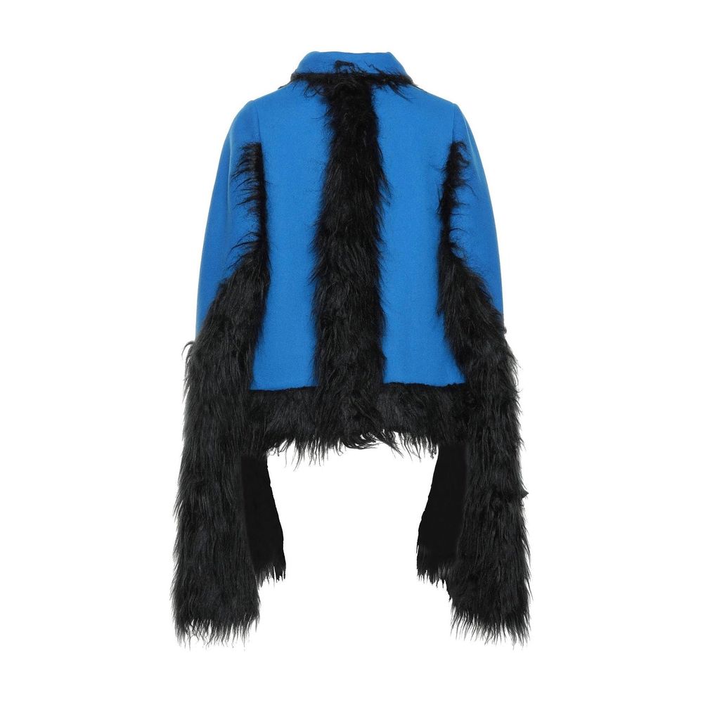 Maison Margiela Faux Fur Trimmed Cape Jacket Glam Steals