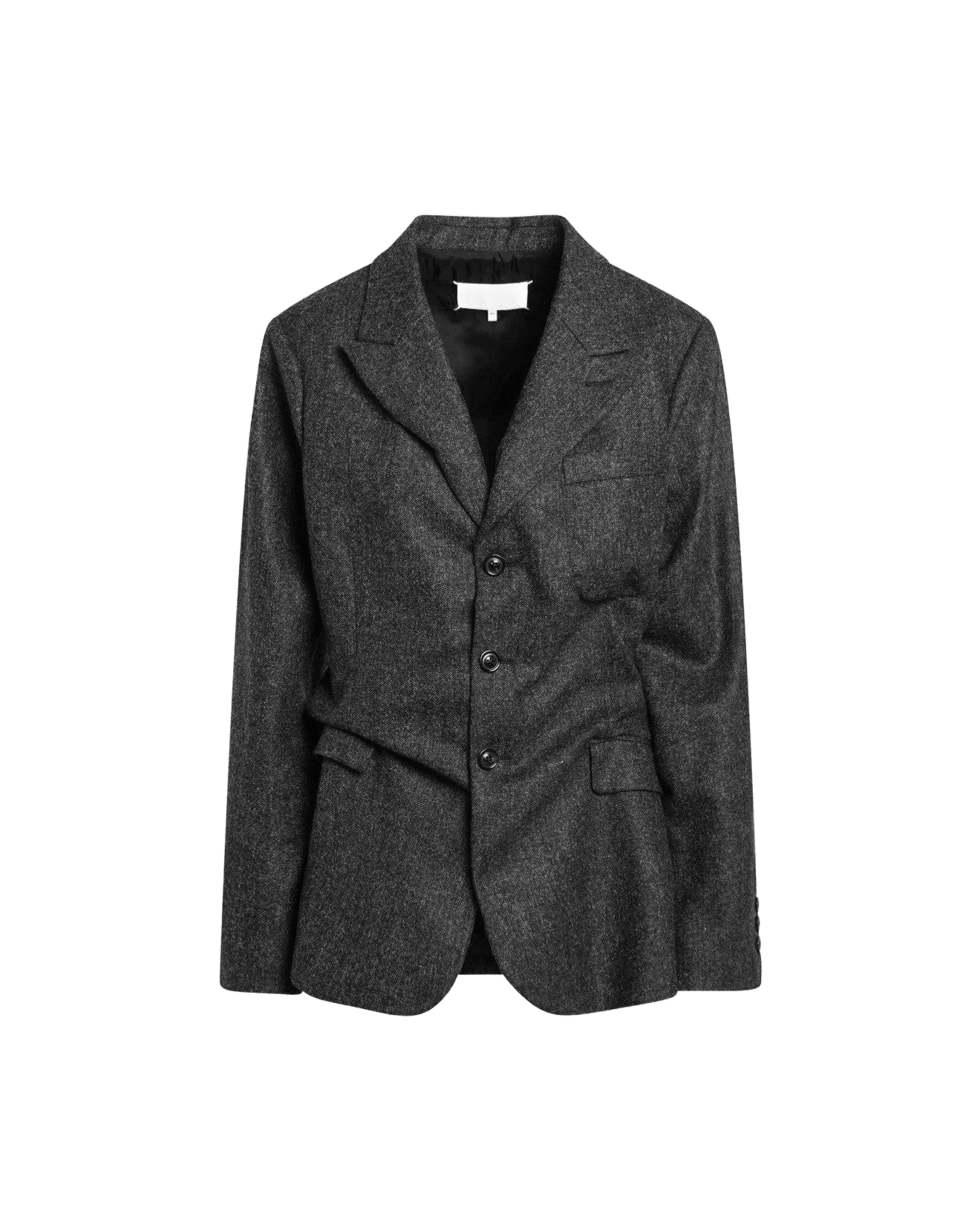 Maison Margiela Gray Wool Dark Single Breasted Blazer Glam Steals