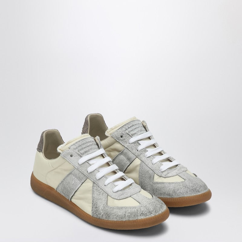 Maison Margiela Grey Replica Sneakers in Light Beige Glam Steals