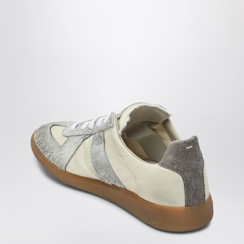 Maison Margiela Grey Replica Sneakers in Light Beige Glam Steals