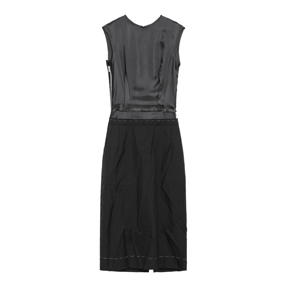 Maison Margiela Grey mélange sleeveless dress Glam Steals