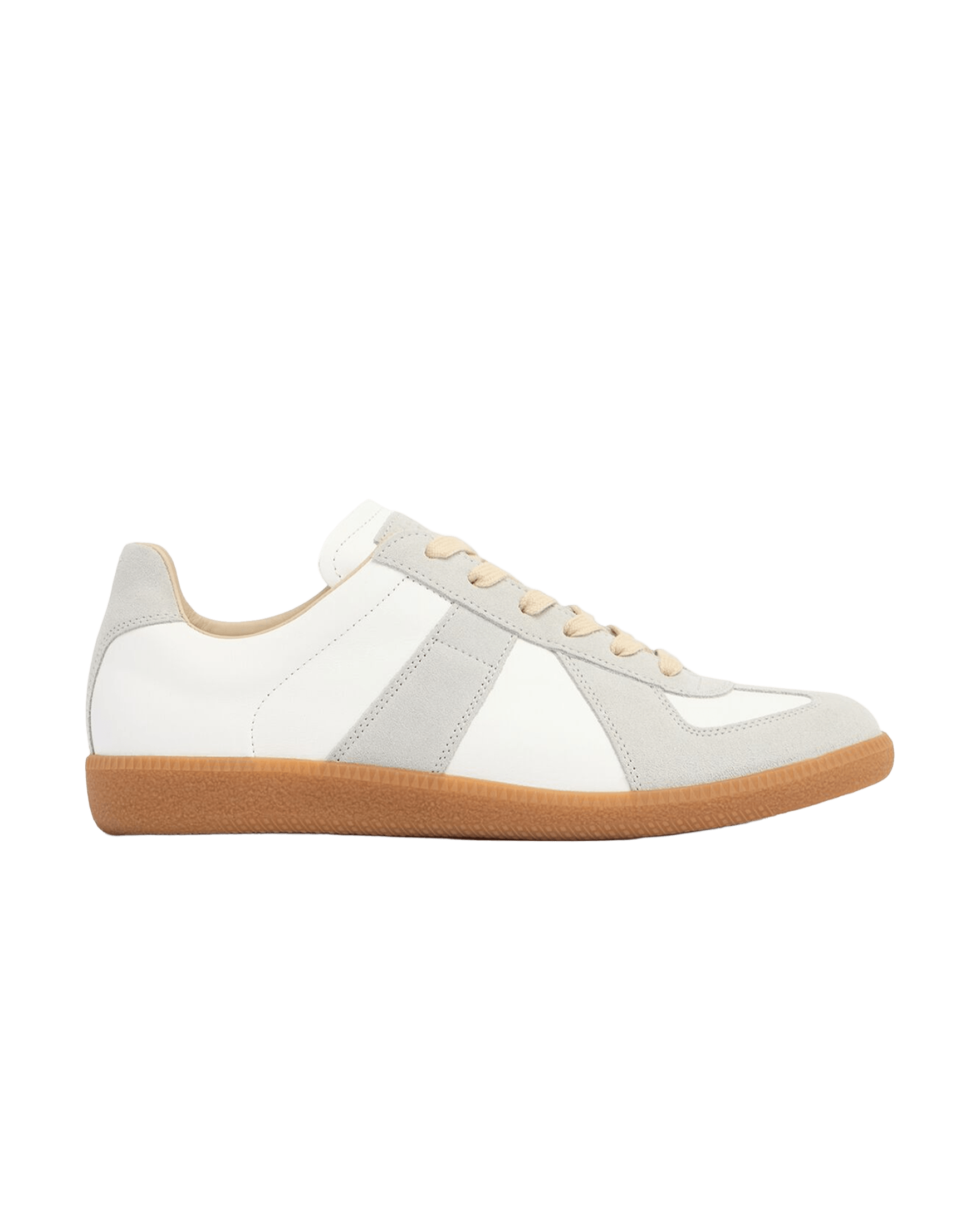 Maison Margiela Leather Low Replica And Suede Sneakers Glam Steals