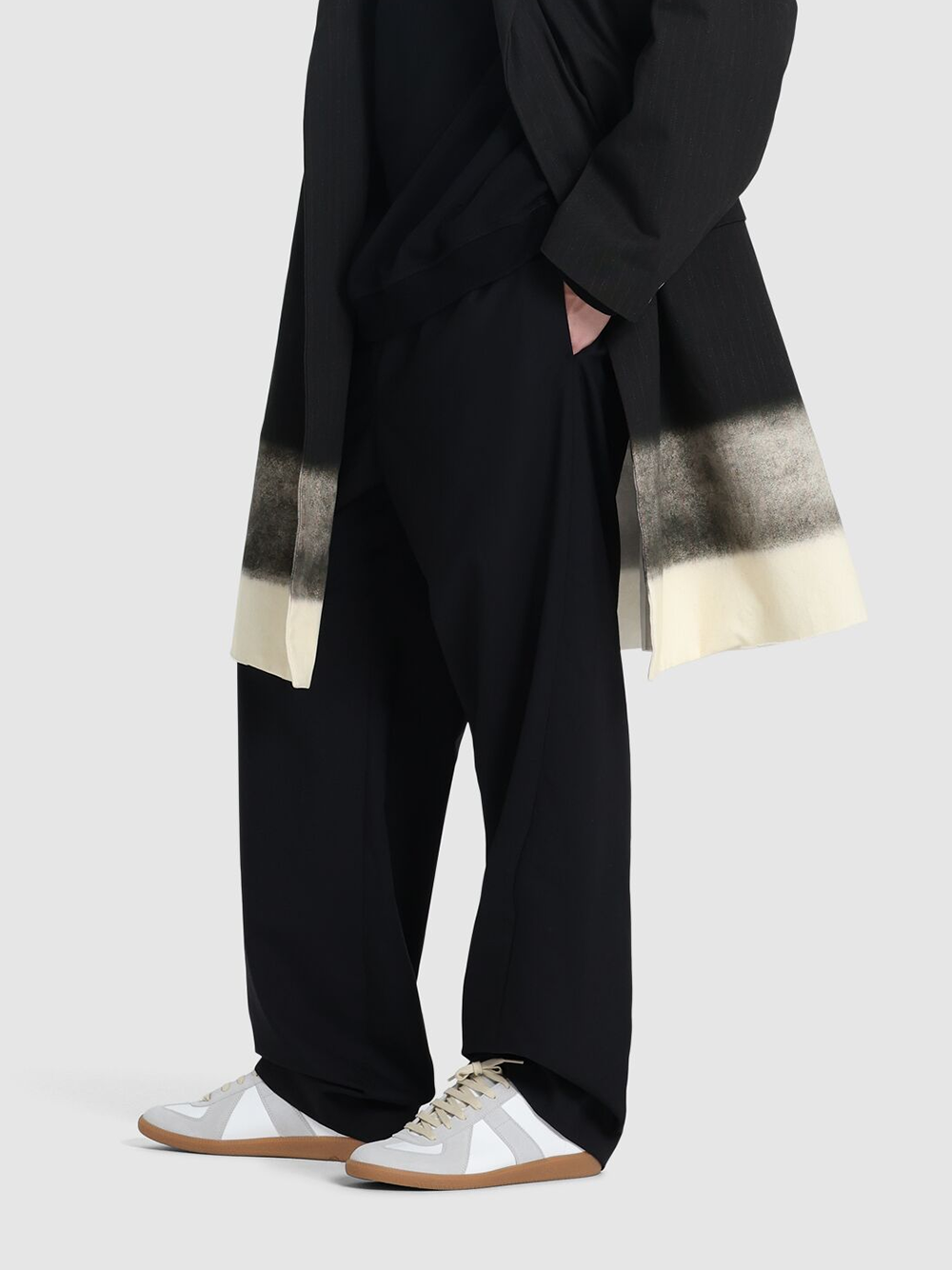 Maison Margiela Leather Low Replica And Suede Sneakers Glam Steals