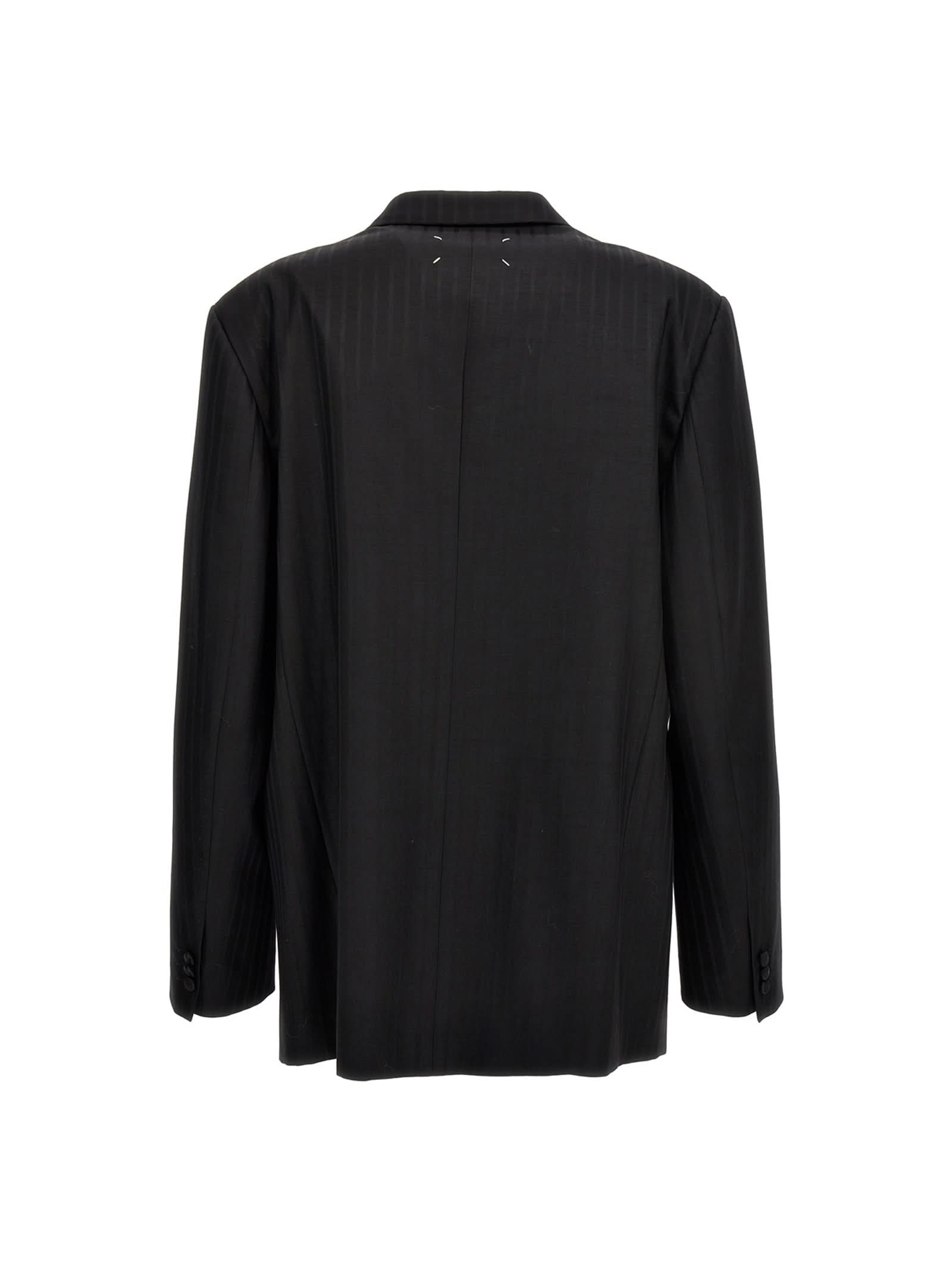Maison Margiela Striped Single Breast Blazer Jacket Glam Steals