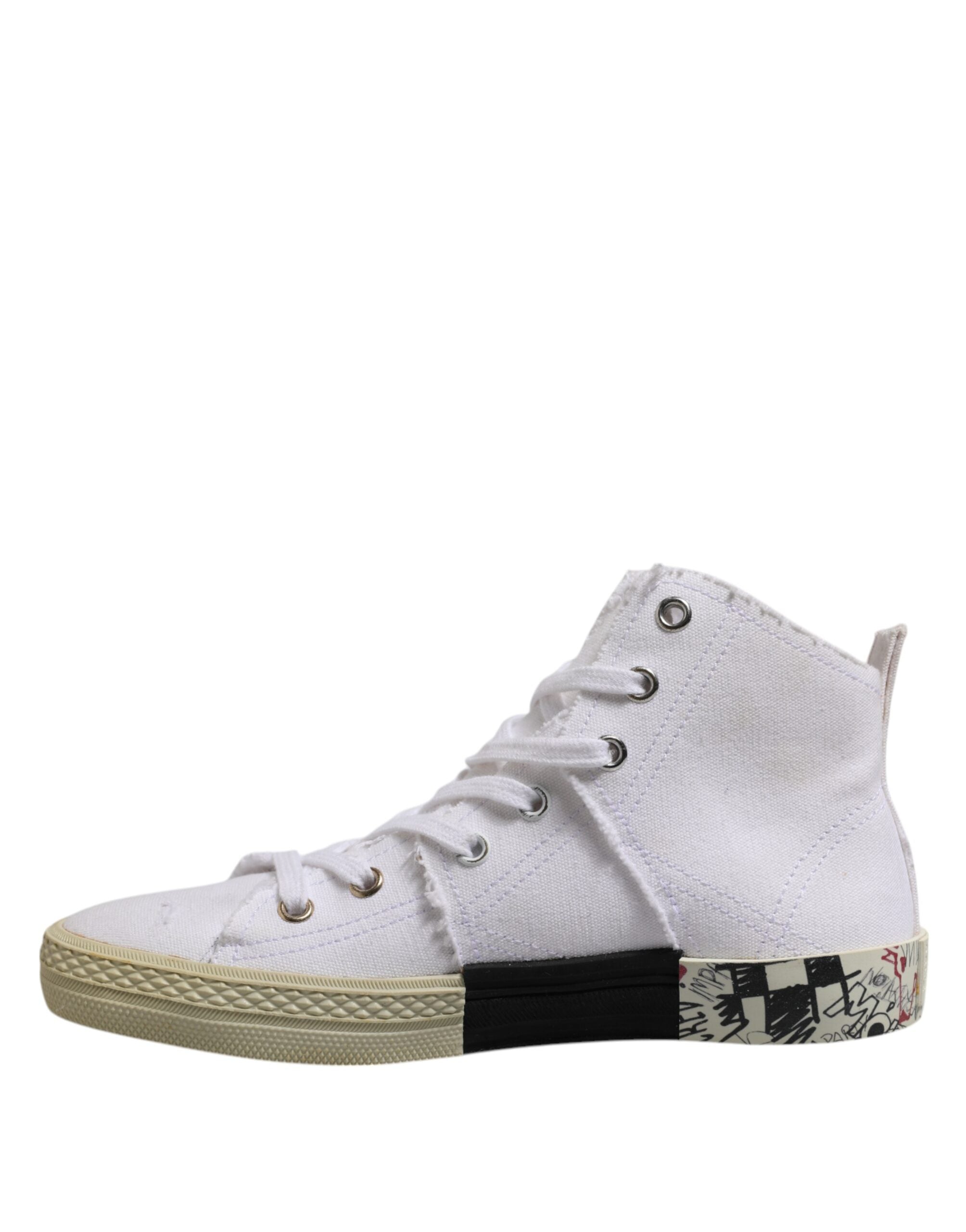 Maison Margiela White Lace Up Mid Top Women Sneakers Shoes Glam Steals