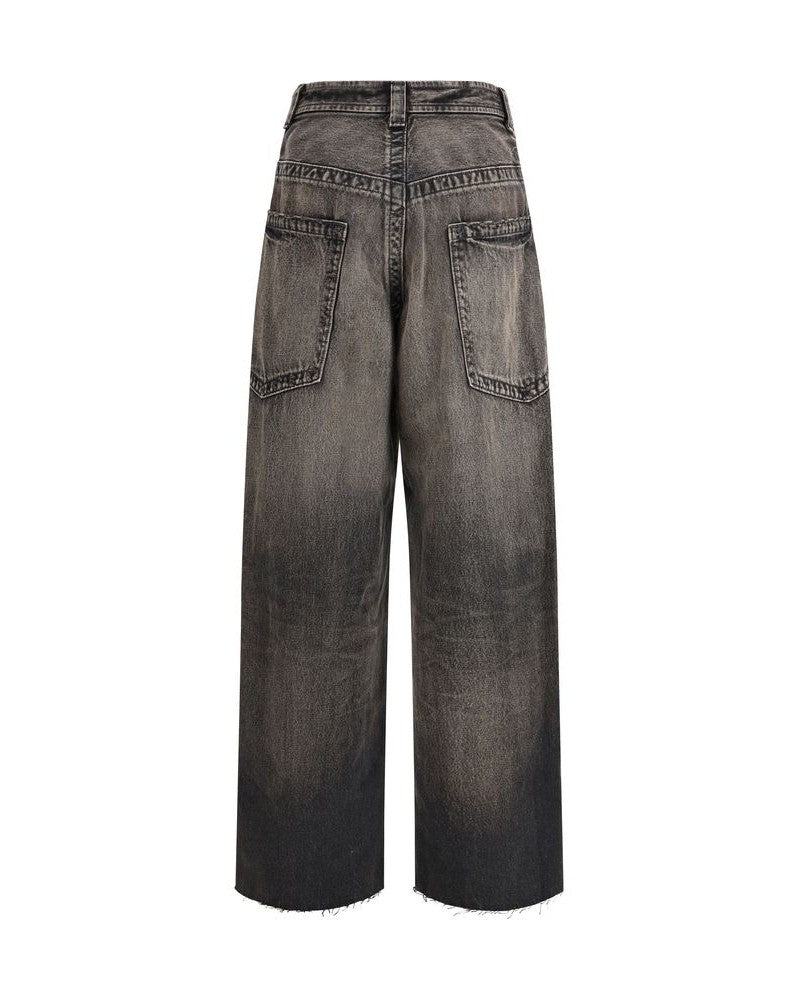 Maison Mihara Yasuhiro Black Cotton Denim Jeans Glam Steals