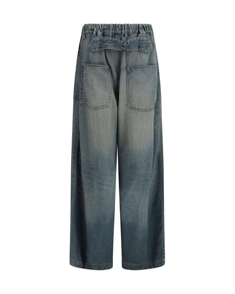 Maison Mihara Yasuhiro Blue Cotton Relaxed Fit Jeans Glam Steals