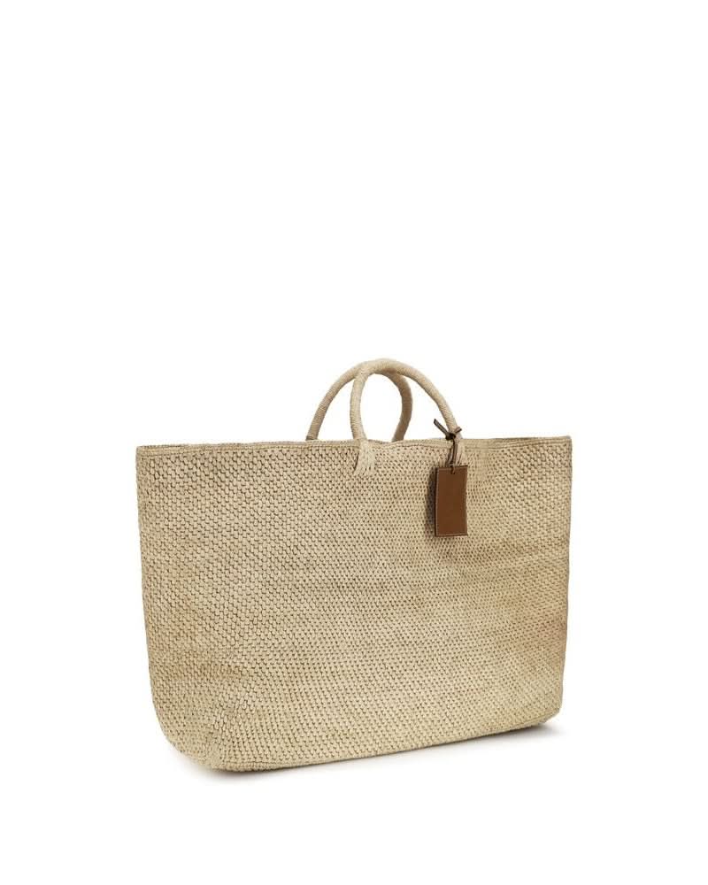 Manebi Beige Raffia Handbag Glam Steals