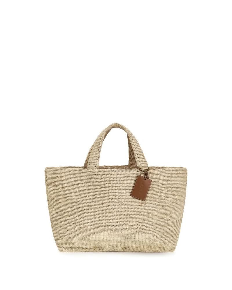 Manebi Beige Raffia Handbag Glam Steals