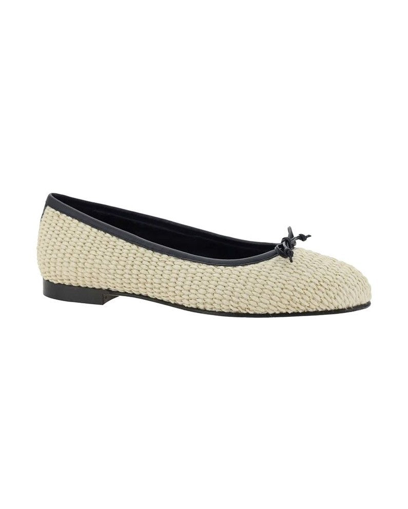 Manolo Blahnik Beige Raffia Ballet Flats Glam Steals