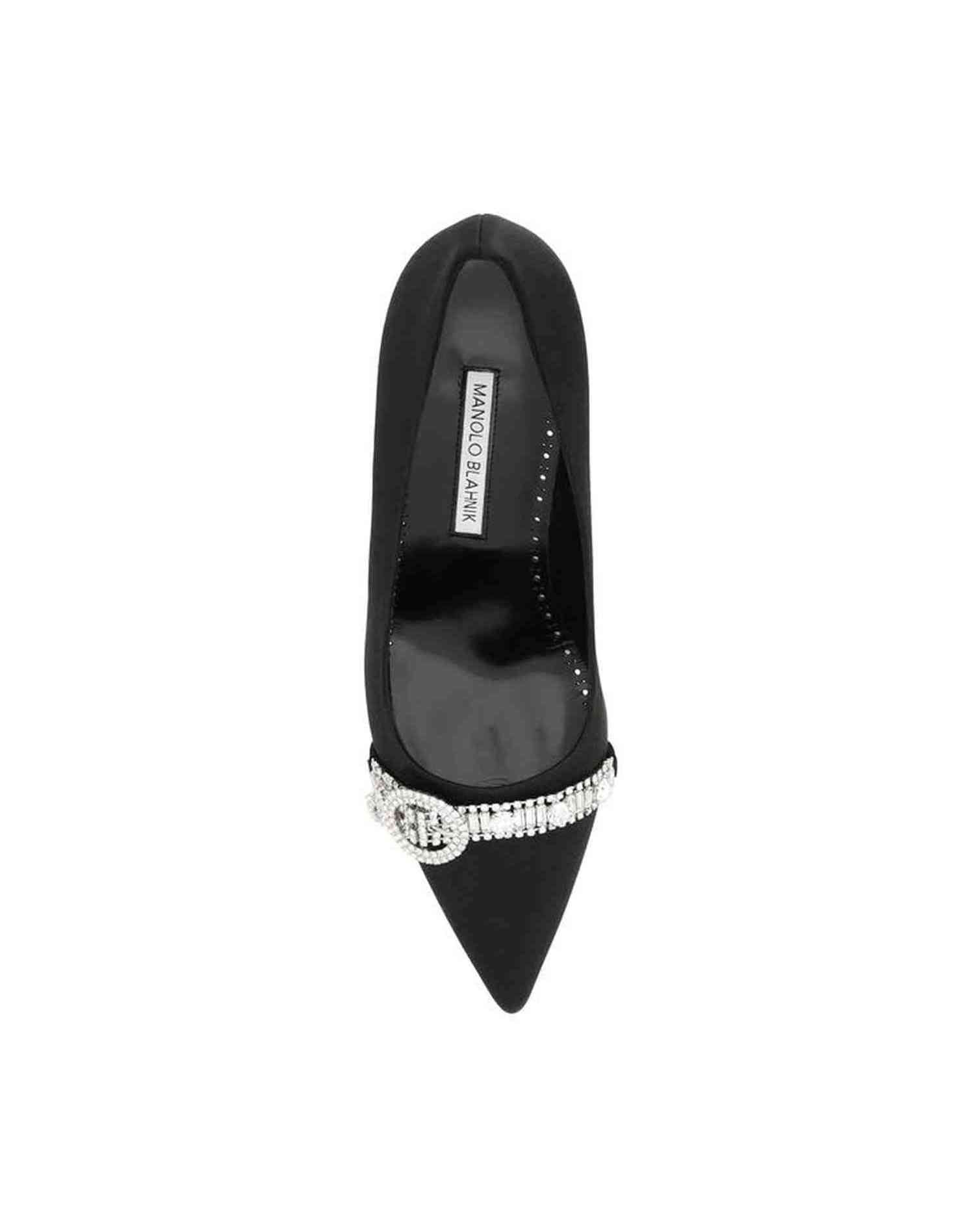Manolo Blahnik Black Satin Asapump Pumps Heels