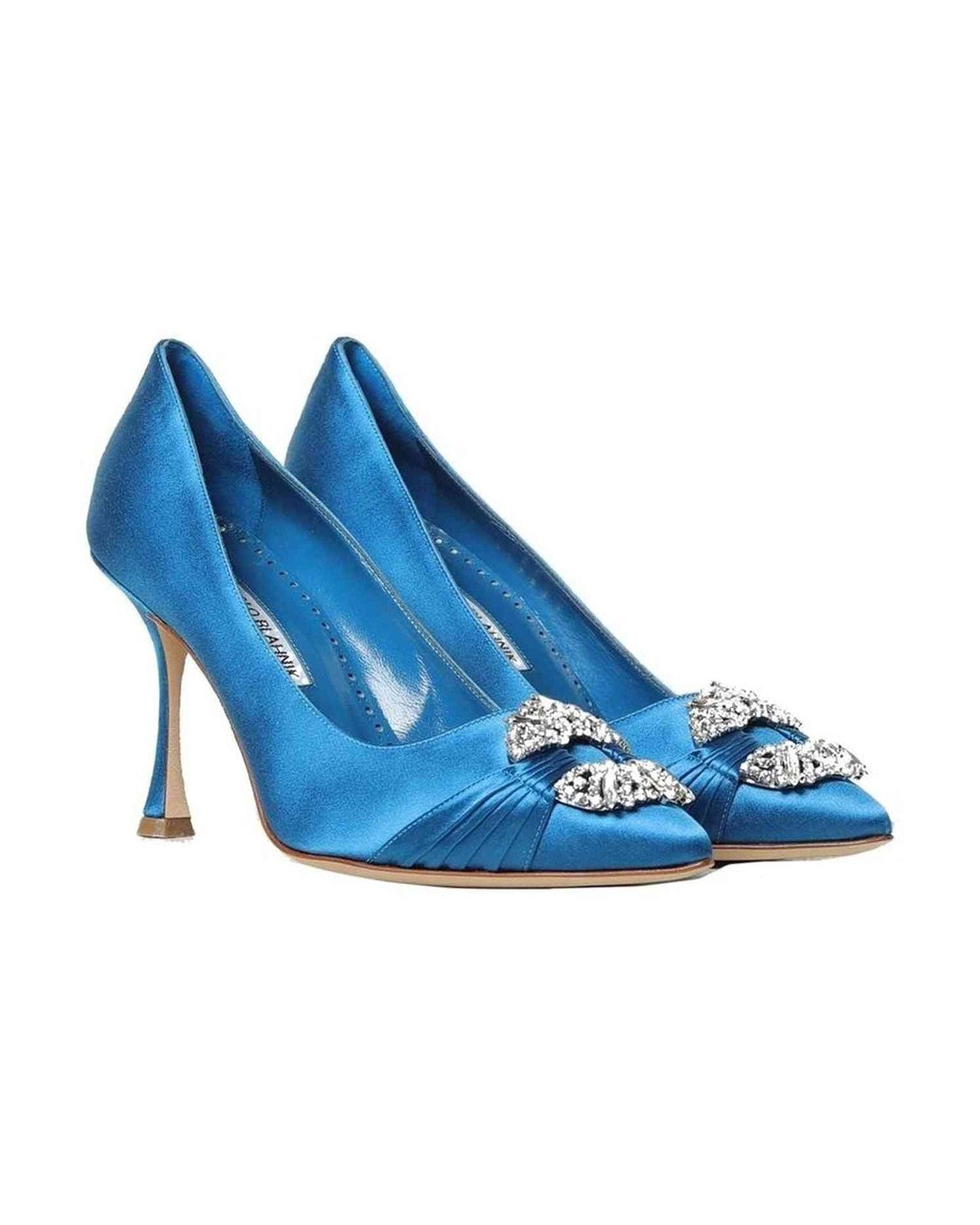 Manolo Blahnik Satin Maida 090 Pumps Glam Steals