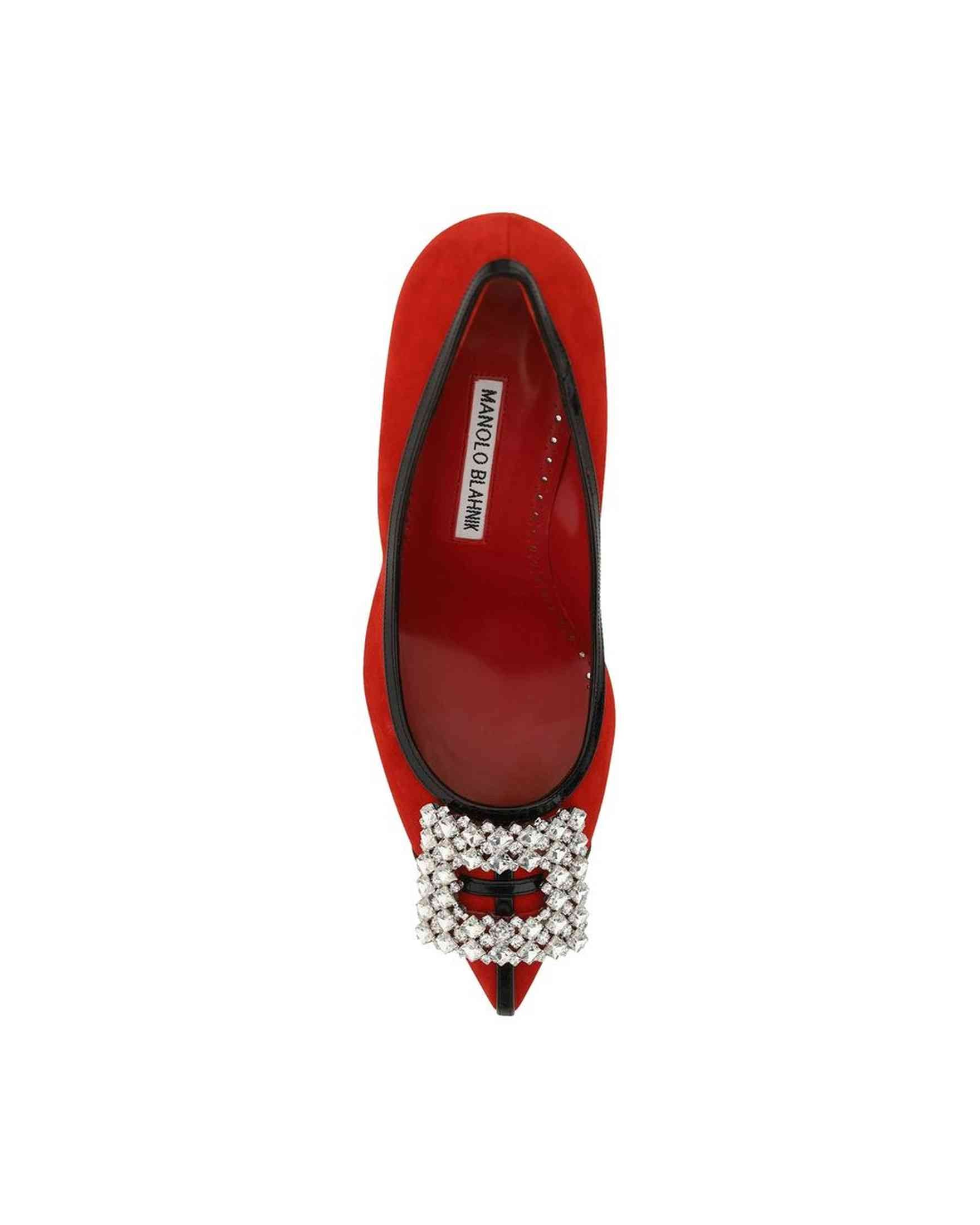 Manolo Blahnik Suede Tuberian 90 Pumps Glam Steals