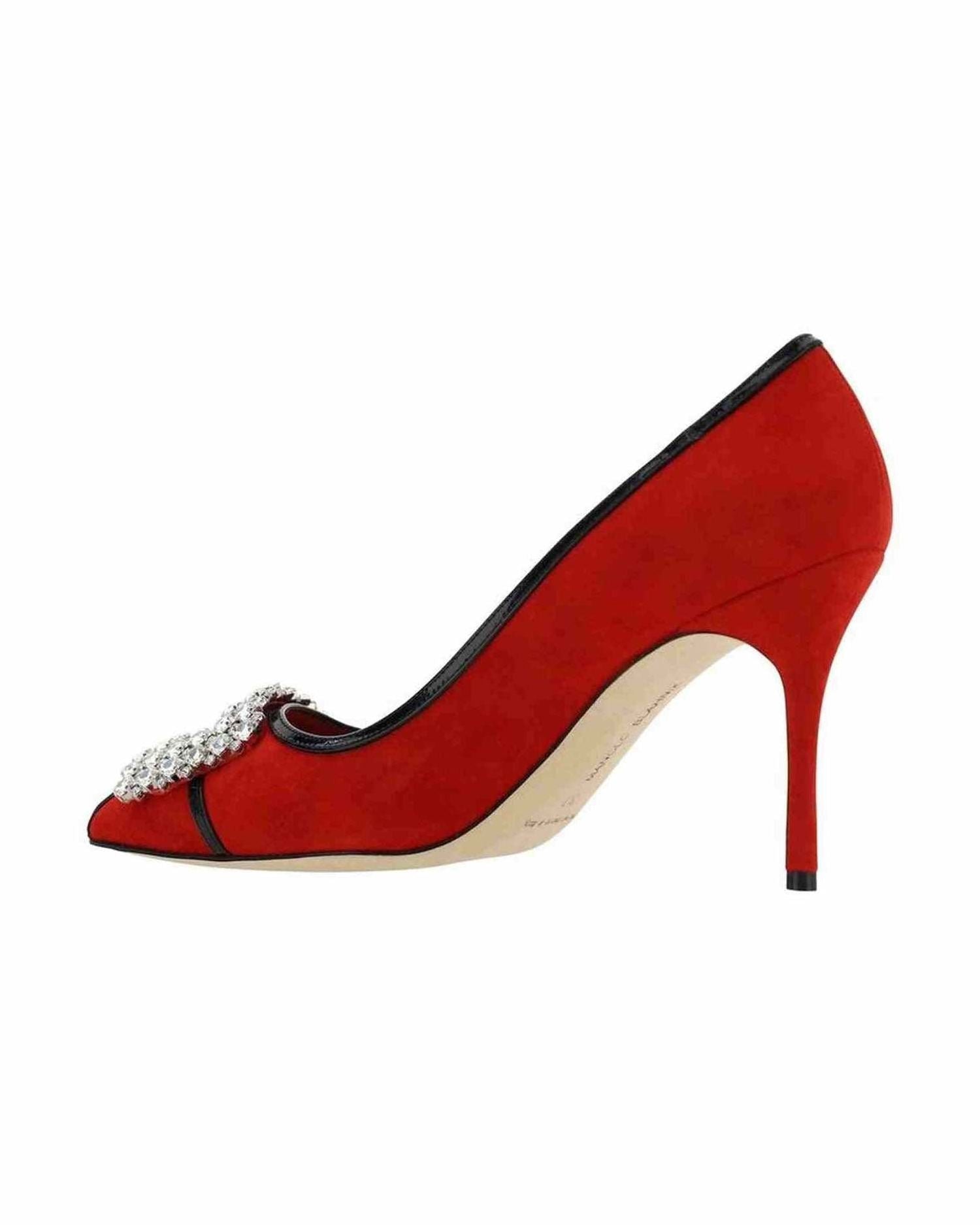 Manolo Blahnik Suede Tuberian 90 Pumps Glam Steals