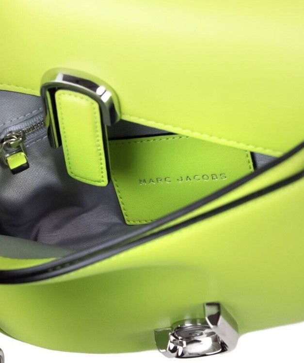 Marc Jacobs The J Marc Glow Smooth Leather Shoulder Crossbody Green Handbag Glam Steals