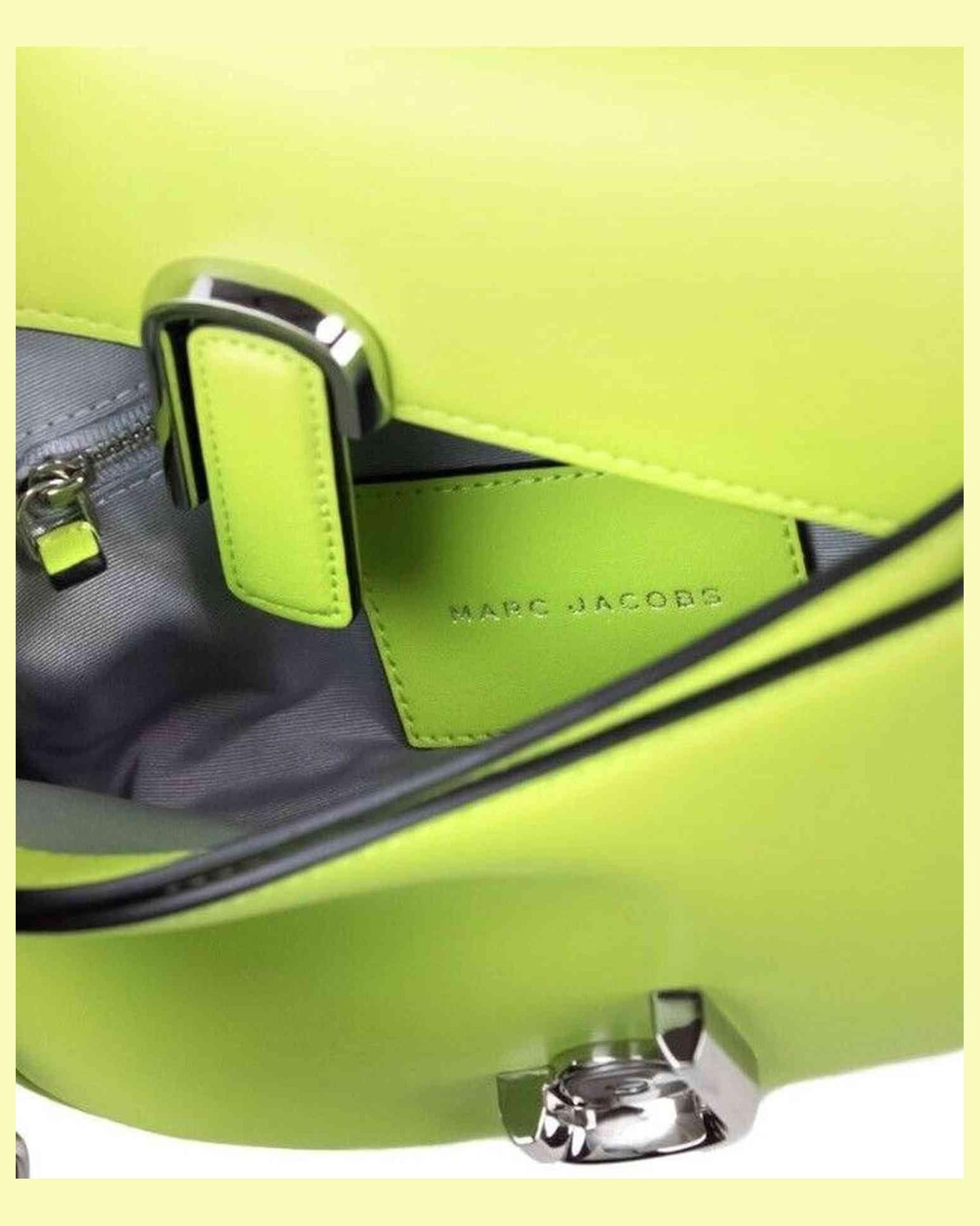 Marc Jacobs The J Marc Glow Smooth Leather Shoulder Crossbody Green Handbag Glam Steals
