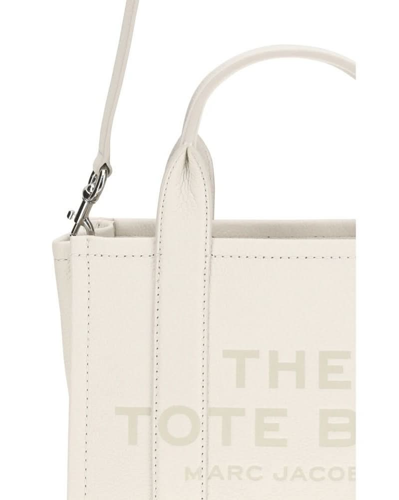 Marc Jacobs White Calf Leather Bos Taurus Handbag Shopper Bags