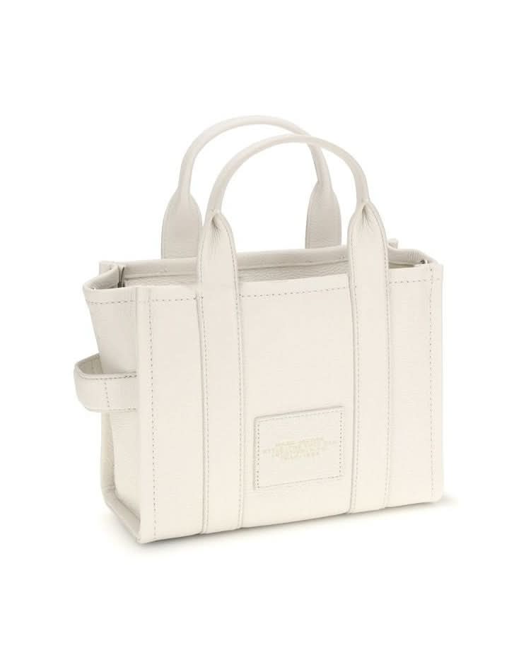 Marc Jacobs White Calf Leather Bos Taurus Handbag Shopper Bags