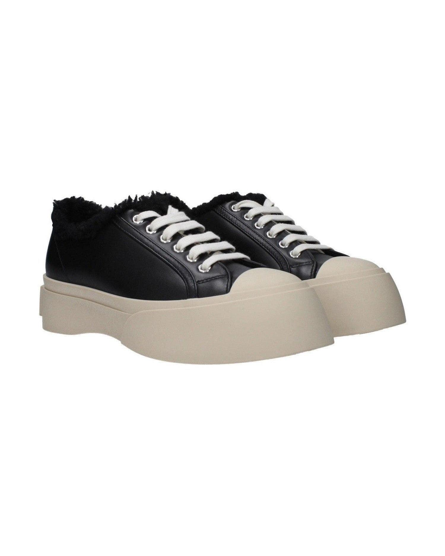 Marni Black Leather Chunky Sneakers Glam Steals