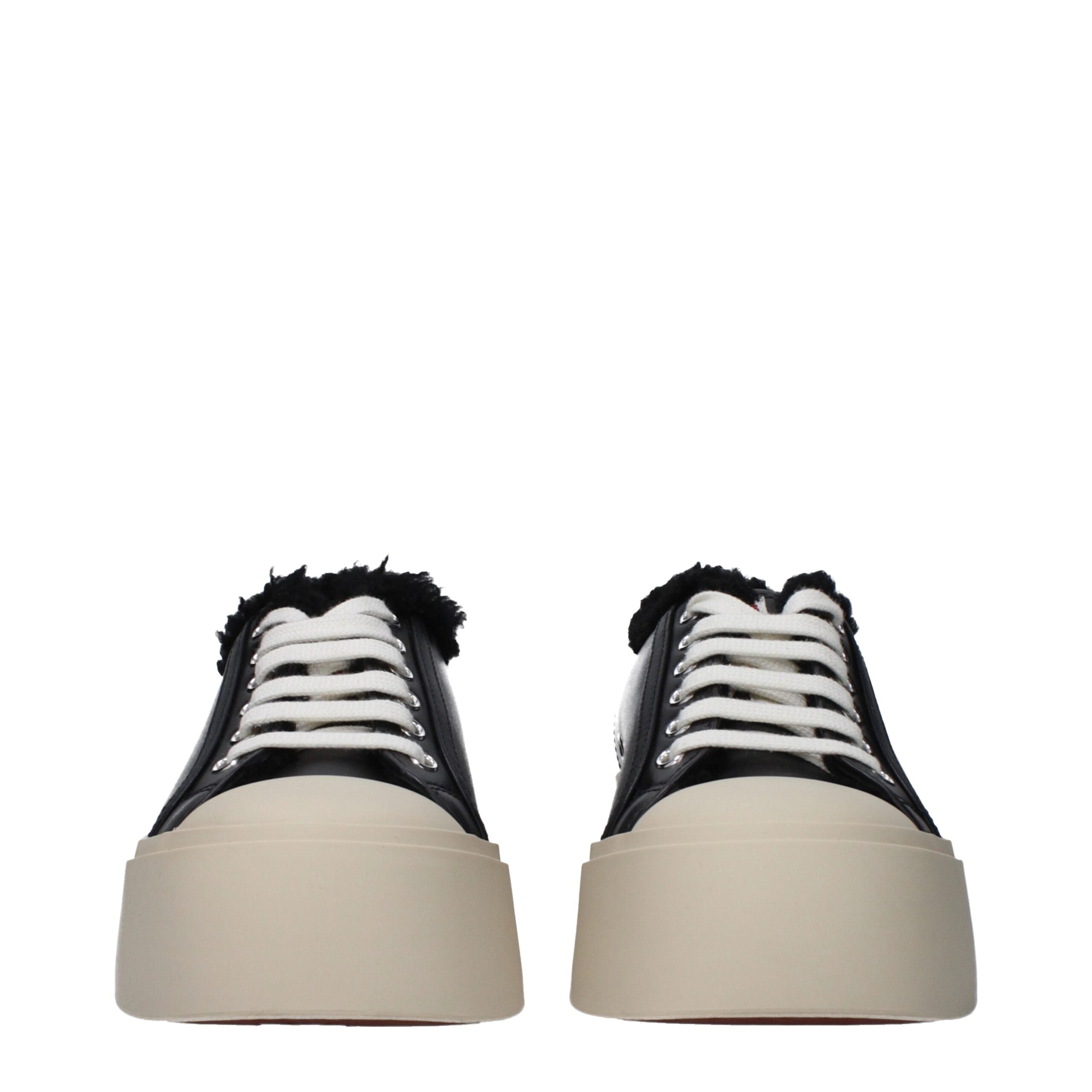 Marni Black Leather Chunky Sneakers Glam Steals