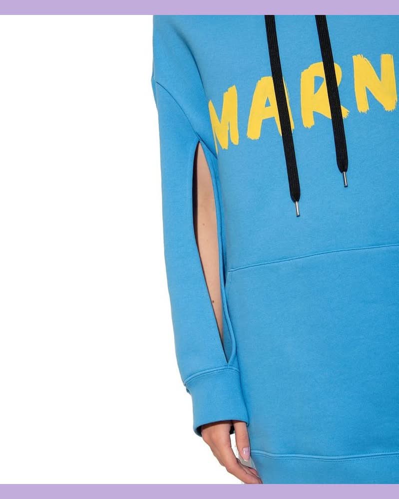 Marni Blue Cotton Sweatshirt Sweatshirts