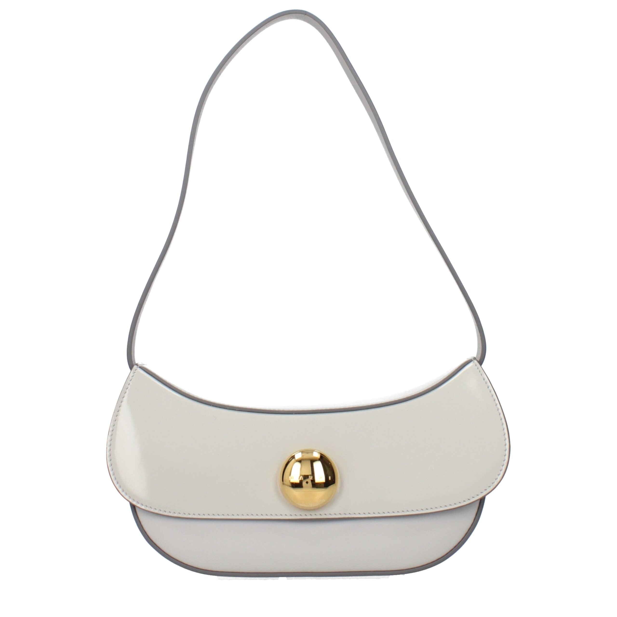 Marni Gray Leather Shoulder Bag Glam Steals