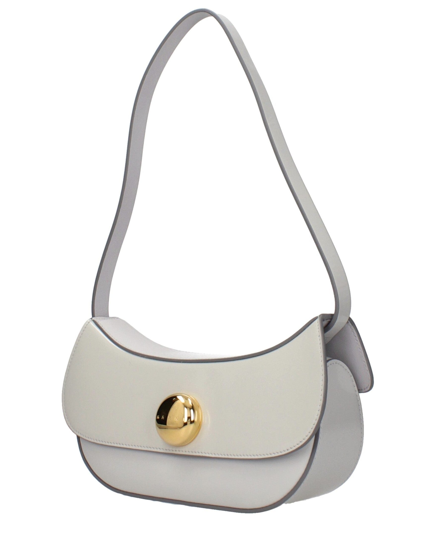 Marni Gray Leather Shoulder Bag Glam Steals