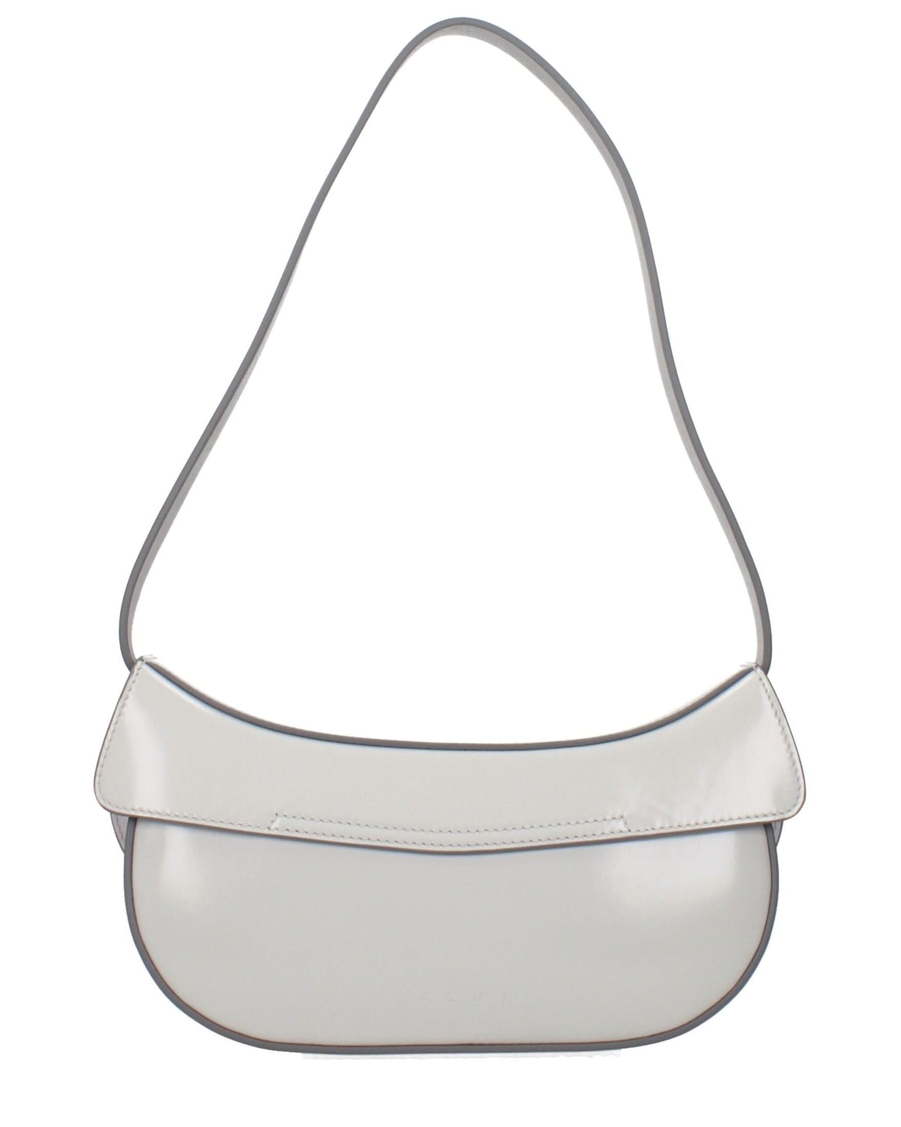 Marni Gray Leather Shoulder Bag Handbags