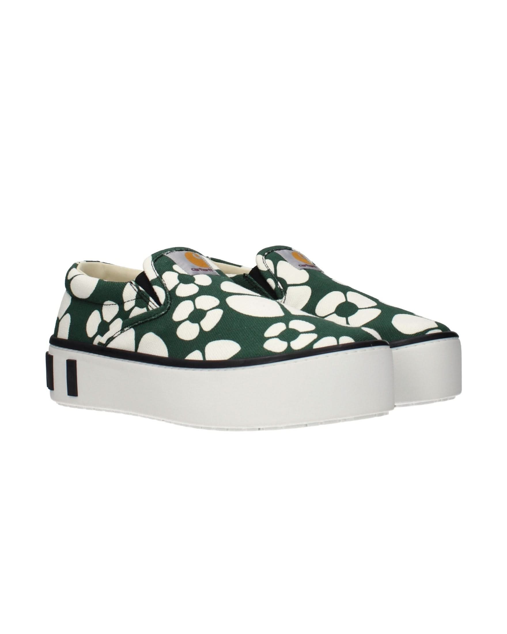 Marni Green Slip On Loafers Flats
