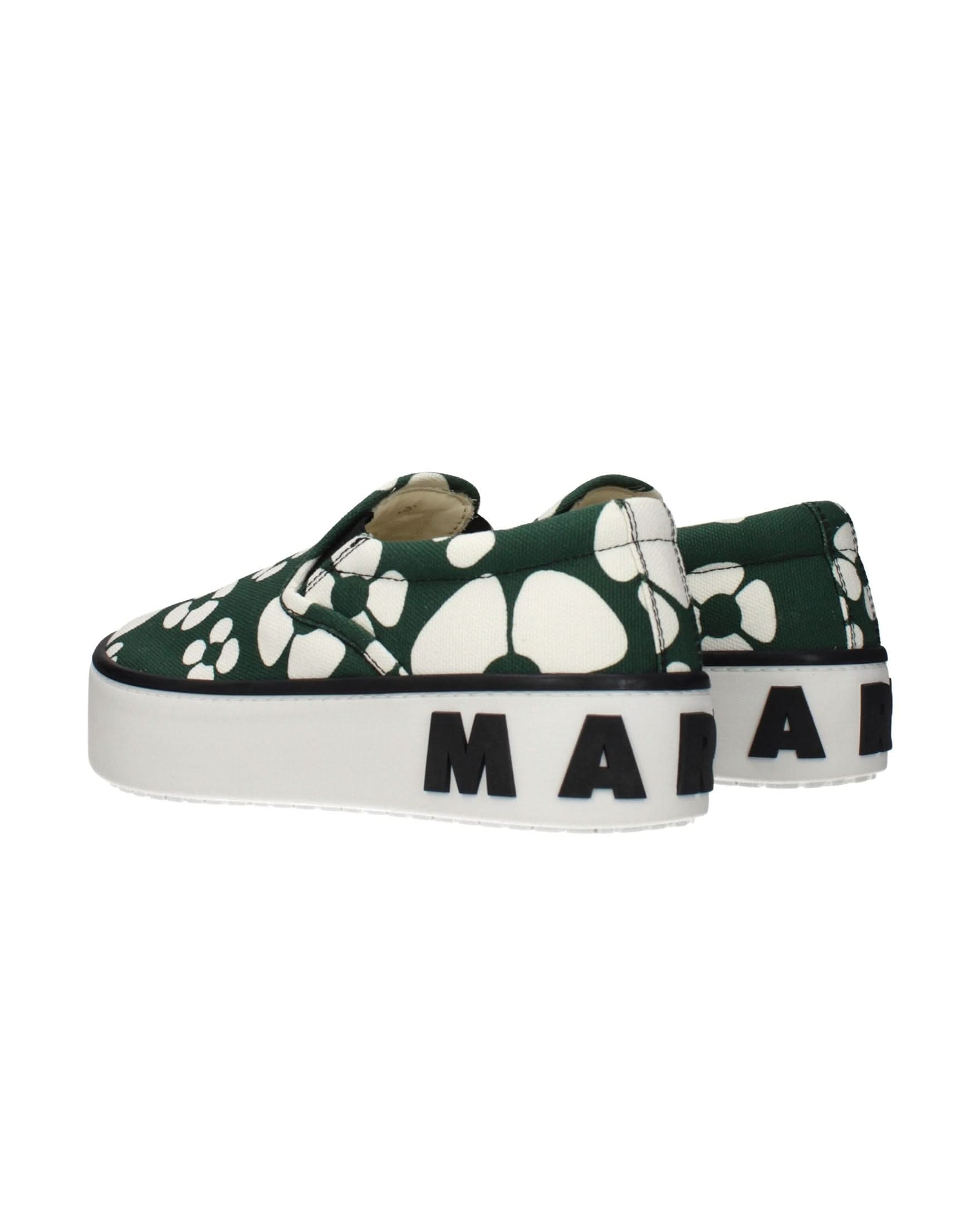 Marni Green Slip On Loafers Flats