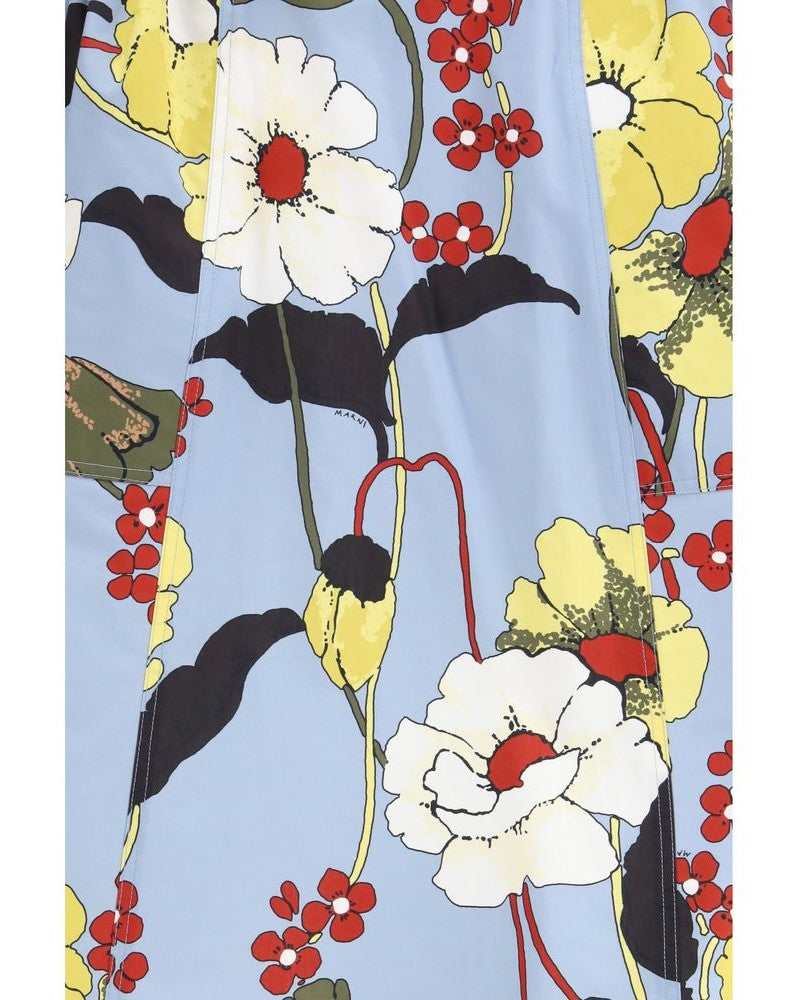 Marni Multicolor Cotton Midi Skirt Glam Steals