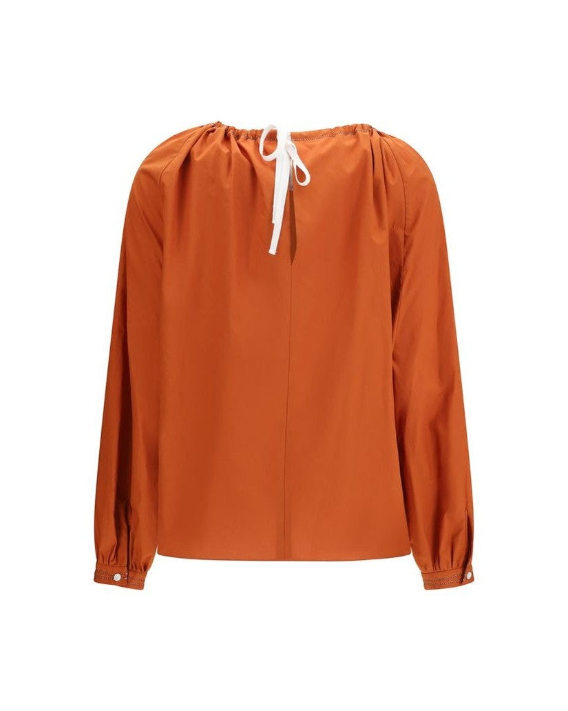 Marni Orange Cotton Blouse Glam Steals