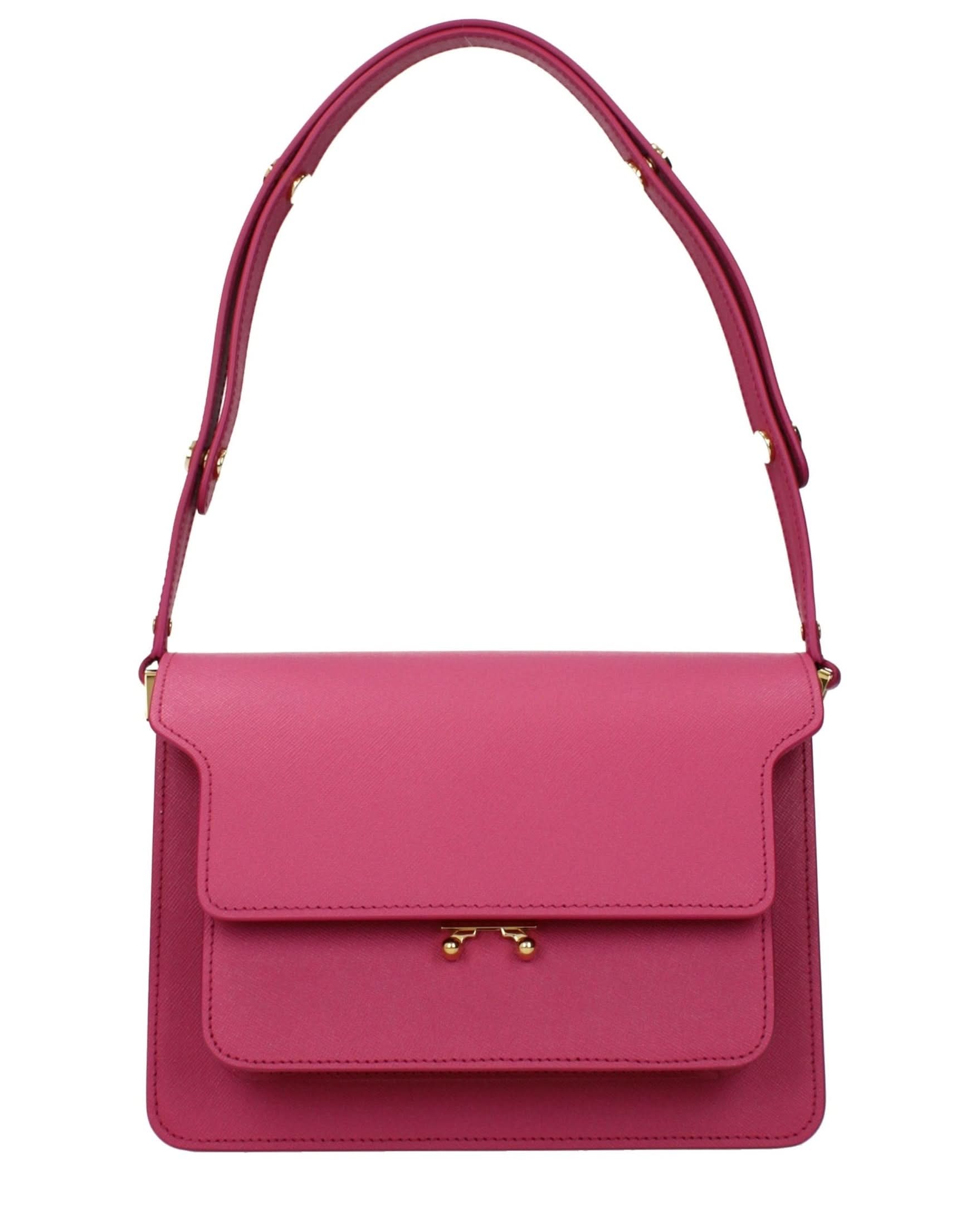 Marni Pink Leather Shoulder Bag