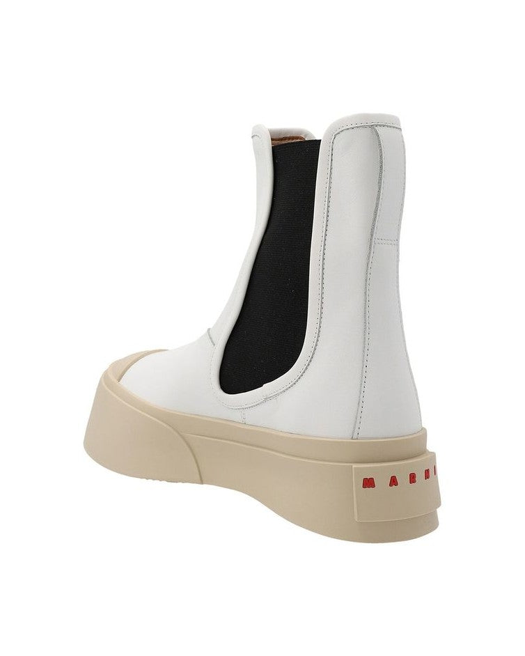 Marni White Calfskin Chelsea Boots Glam Steals